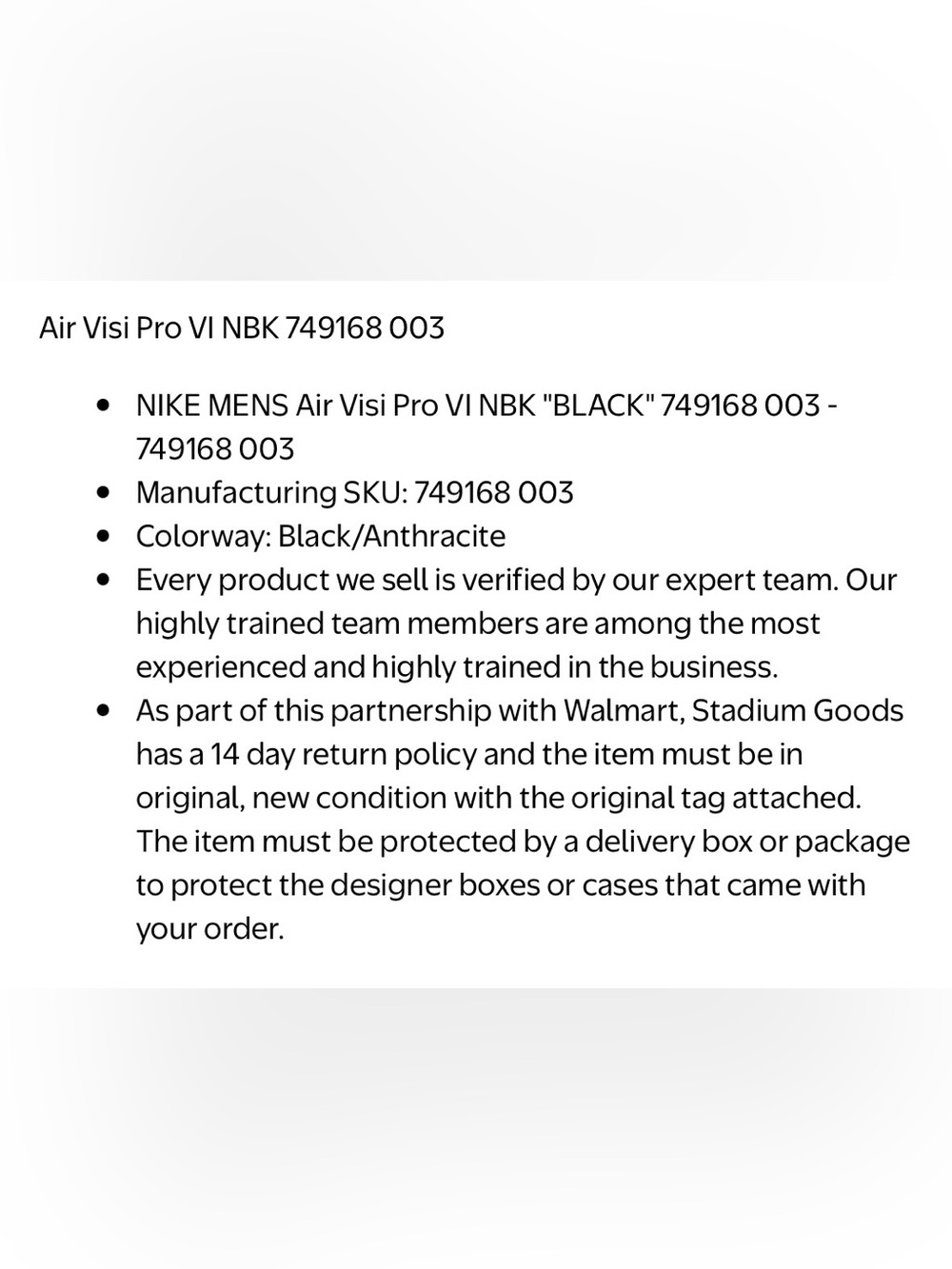 LIKE NEW! NIKE MEN’S Air Visi Pro VI “BLACK” 749168003, 13 - Picture 11 of 11